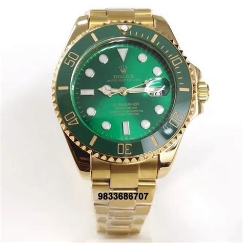 rolex submariner gold and green